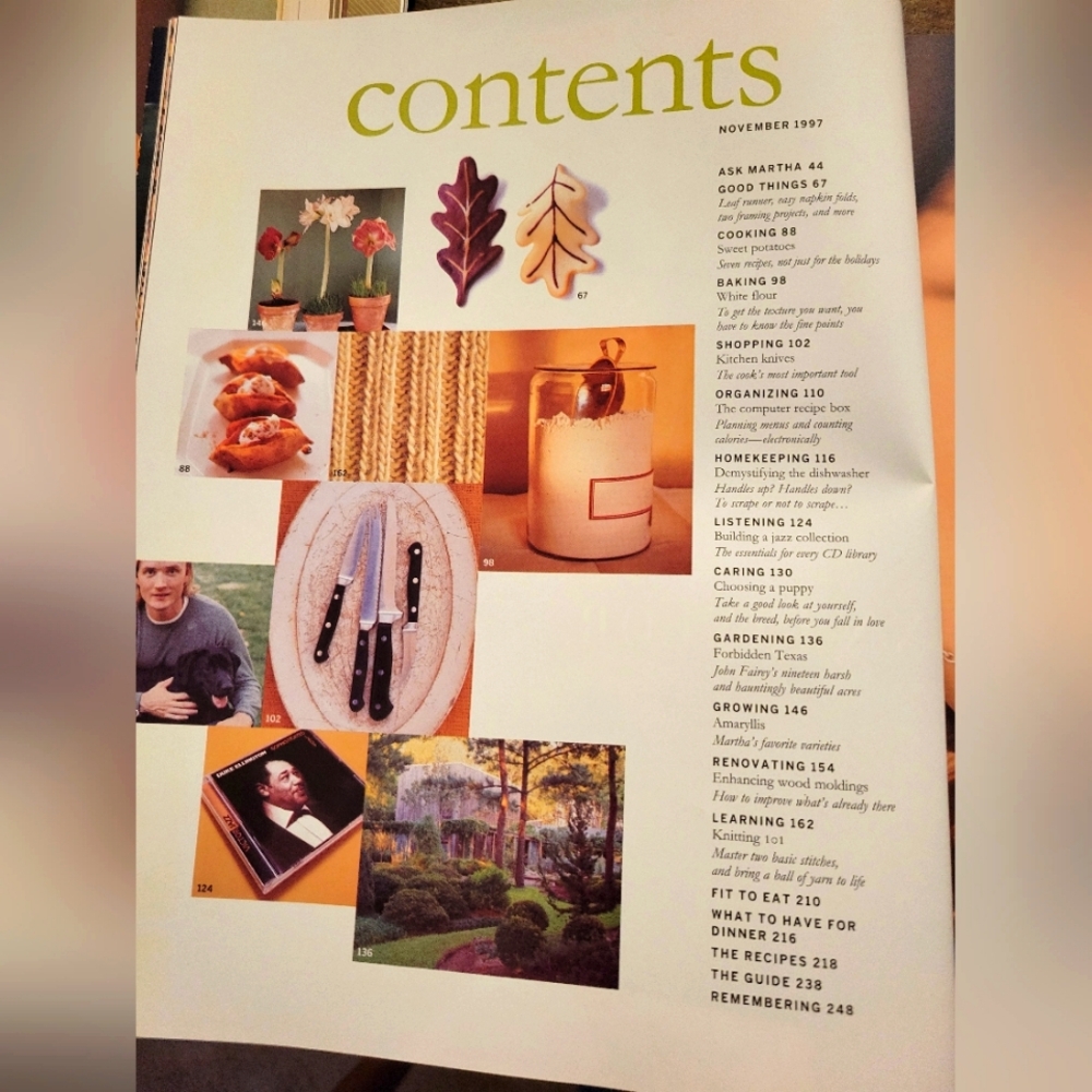 Martha Stewart Living Magazine November 1997 - Picture 3 of 3